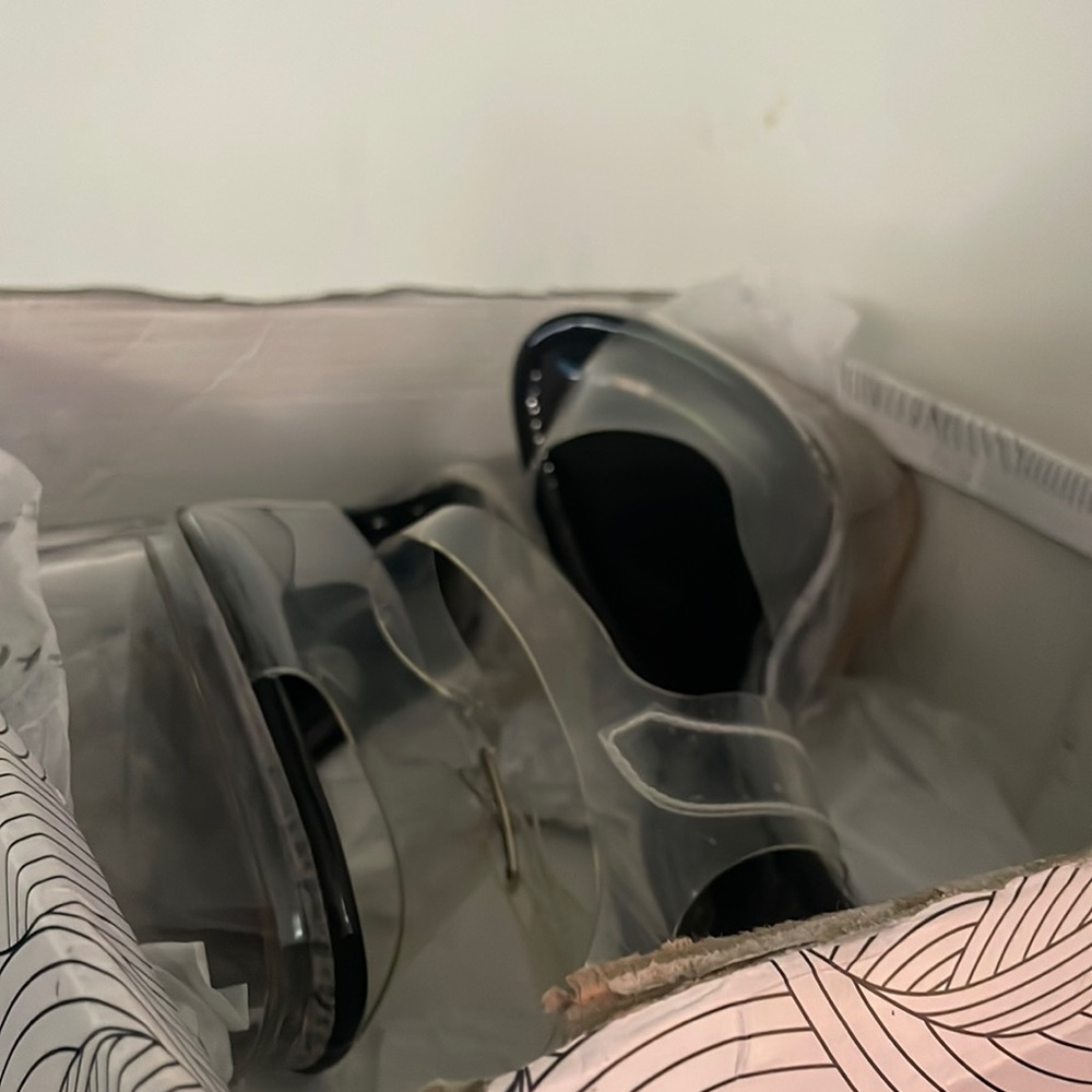 CHASE & CHLOE SERENITY-1 WOMEN'S CLEAR STILETTO HIGH HEEL PLATFORM pumps - Picture 12 of 12